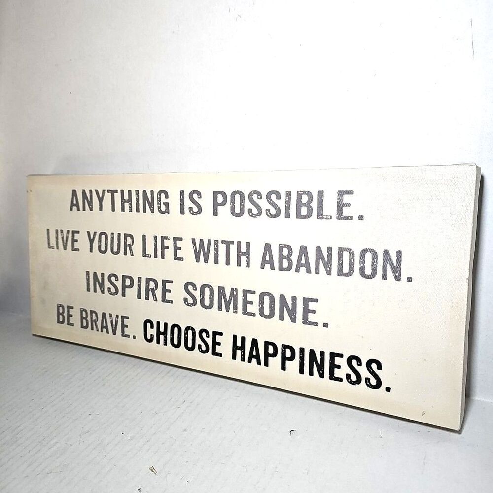 Anything Is Possible Inspirational Canvas 8x20